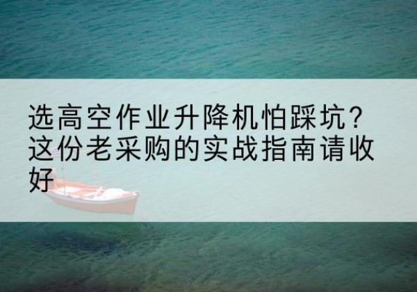 沧县高空作业升降机厂家推荐-选高空作业升降机怕踩坑？这份老采购的实战指南请收好